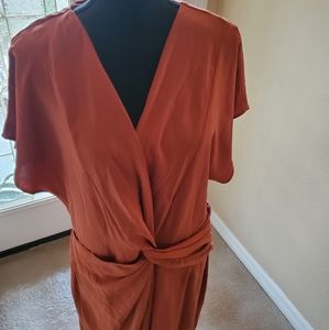 Large Rust Orange Classy Dress